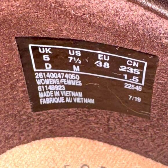 EUC Women's Clarks Ashland Effie Slip-On Leather Loafer Dark Brown size 7.5 - Picture 9 of 9